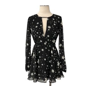Lovers + Friends- Lana Black Star Dress Size Small
